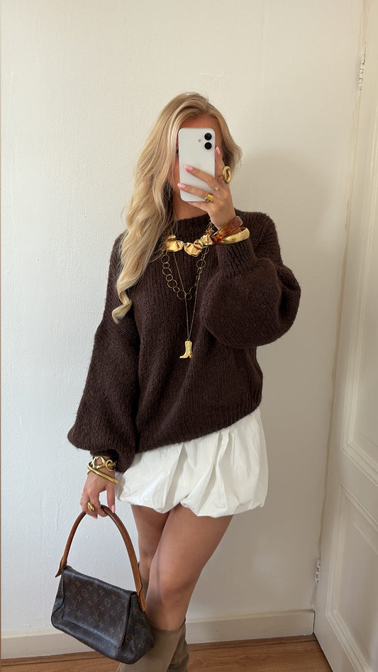 Nikki balloon skirt wit