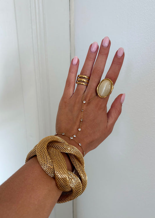 BACK SOON - Statement twisted bangle