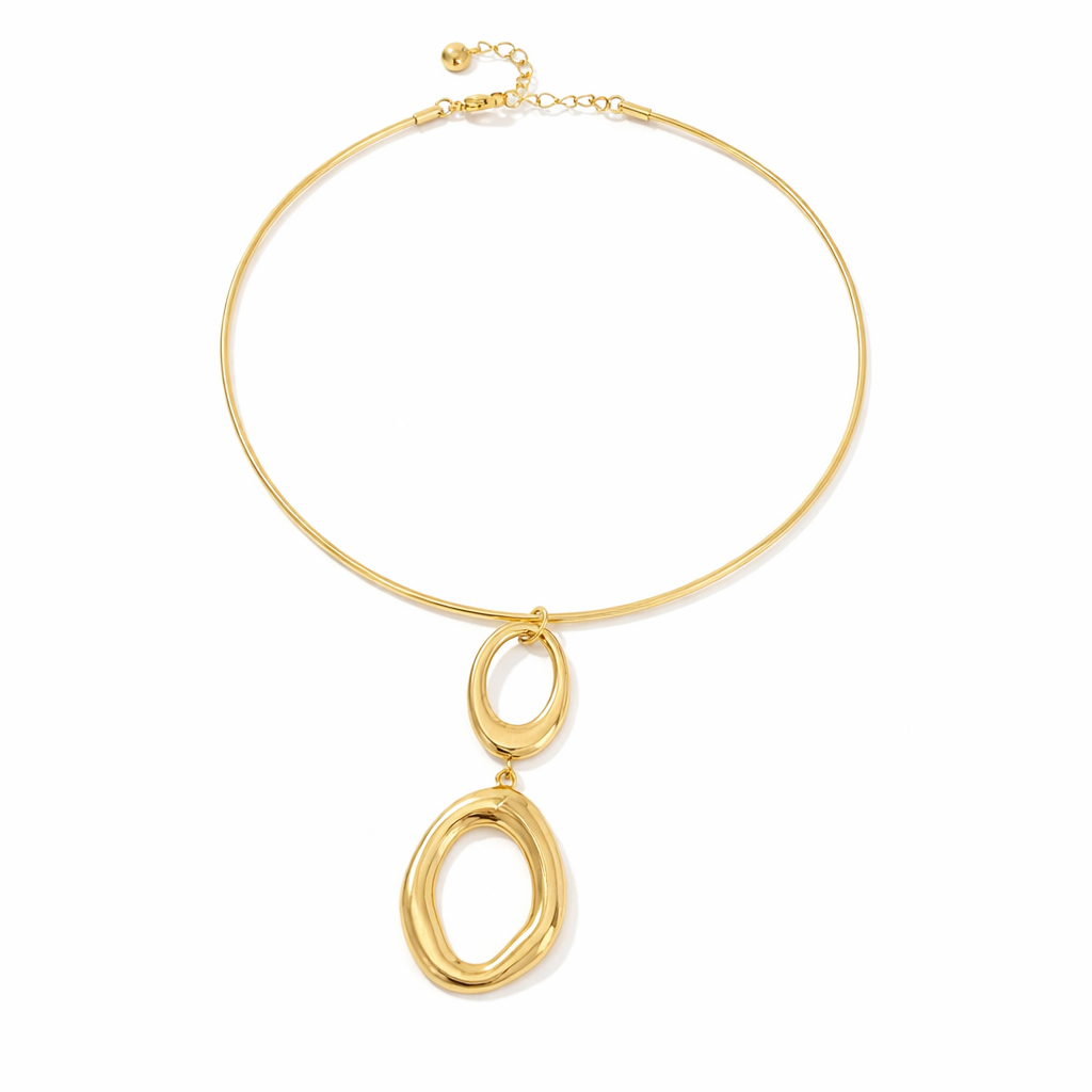 Oval choker ketting