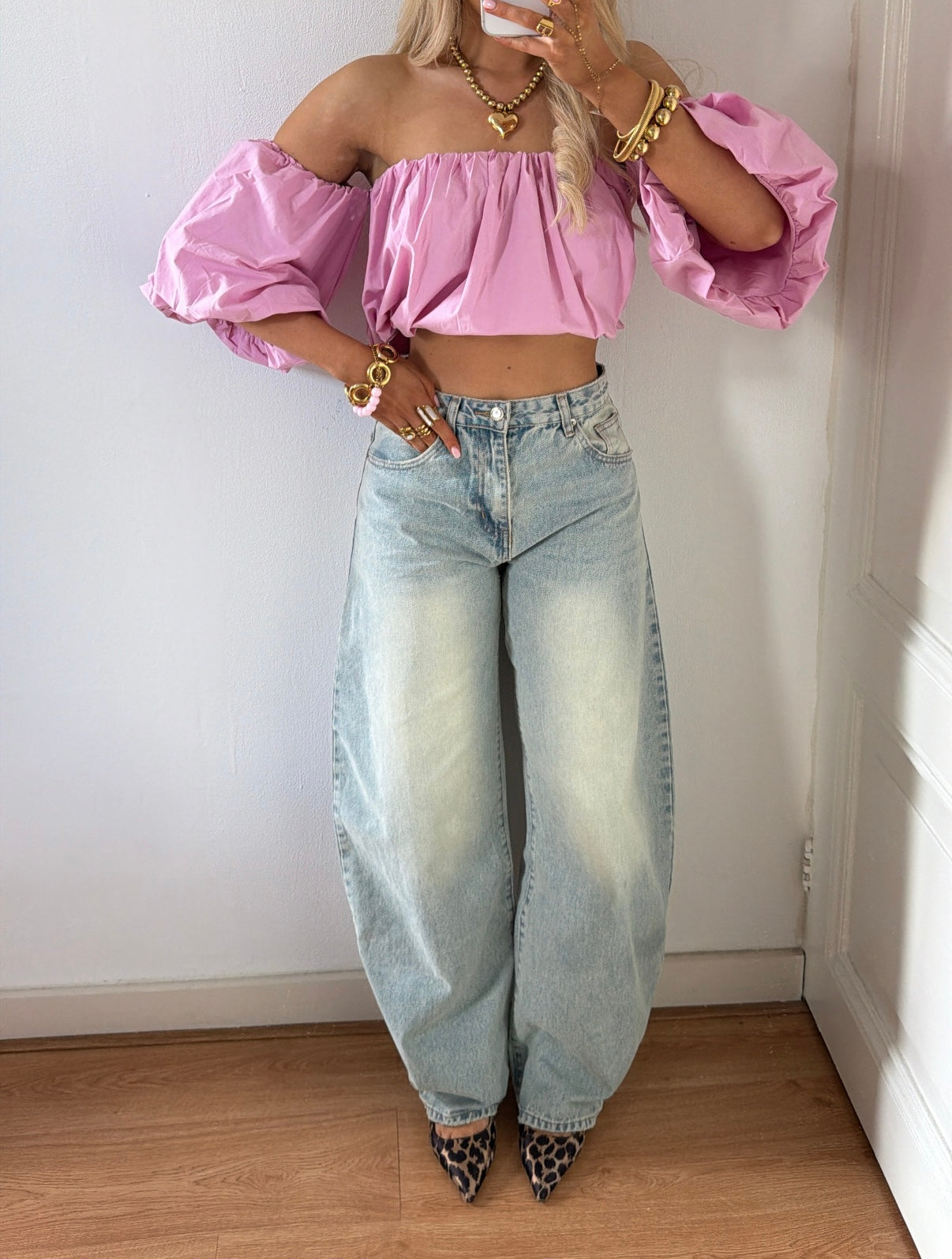 VINTAGE BALLOON JEANS LIGHT WASHED