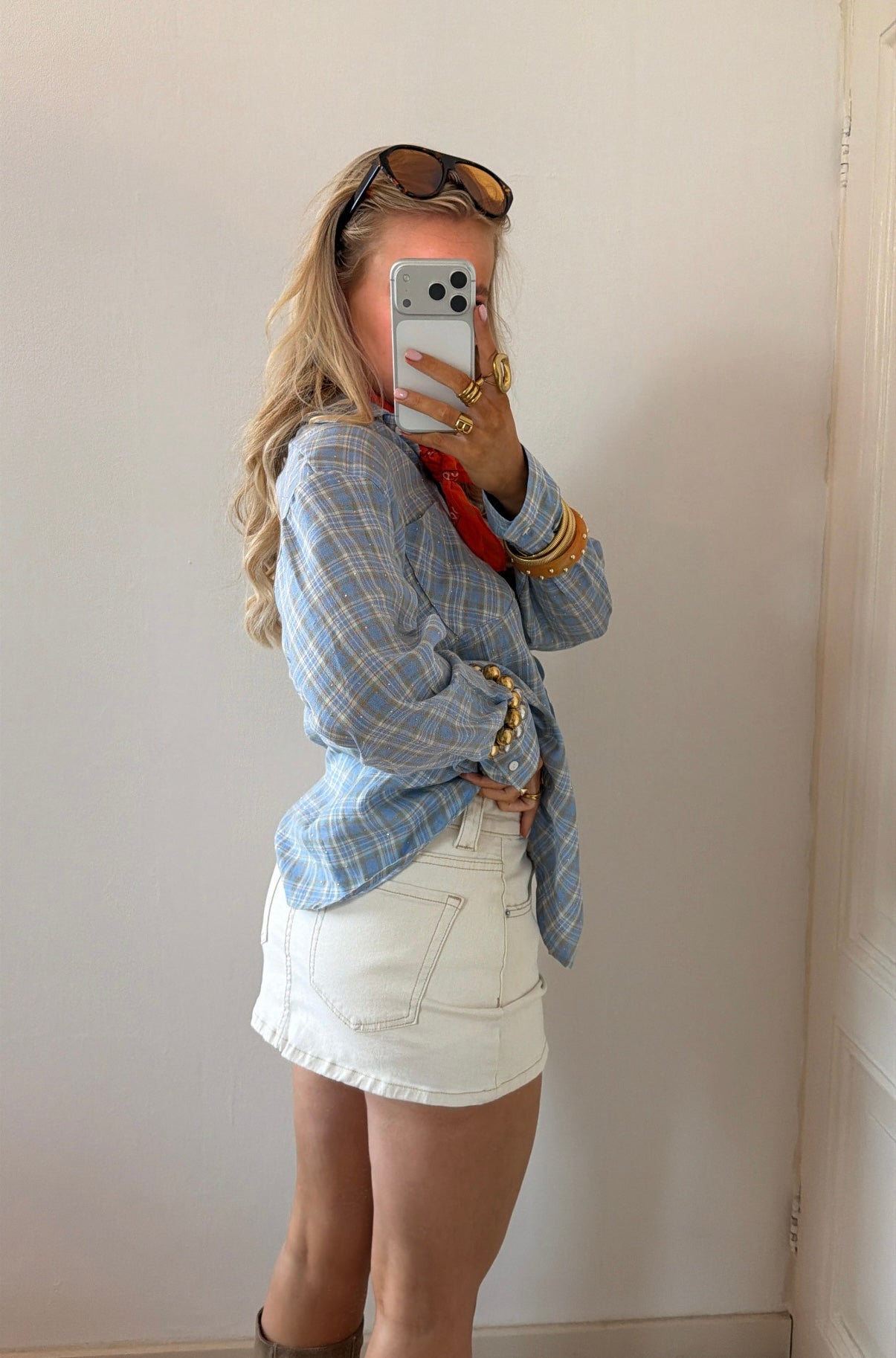 DENIM SKORT