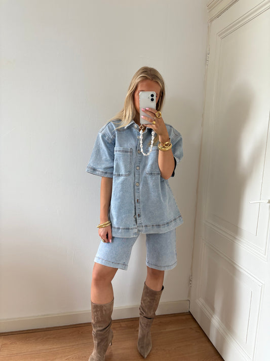 Demi denim blouse
