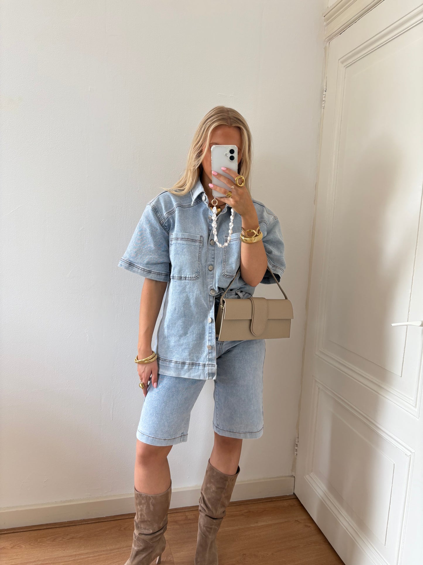 Demi denim blouse