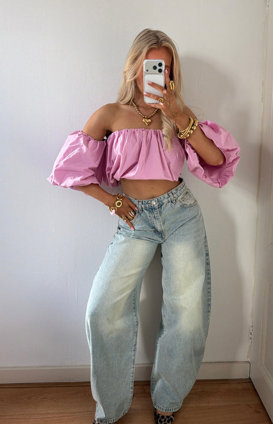 VINTAGE BALLOON JEANS LIGHT WASHED
