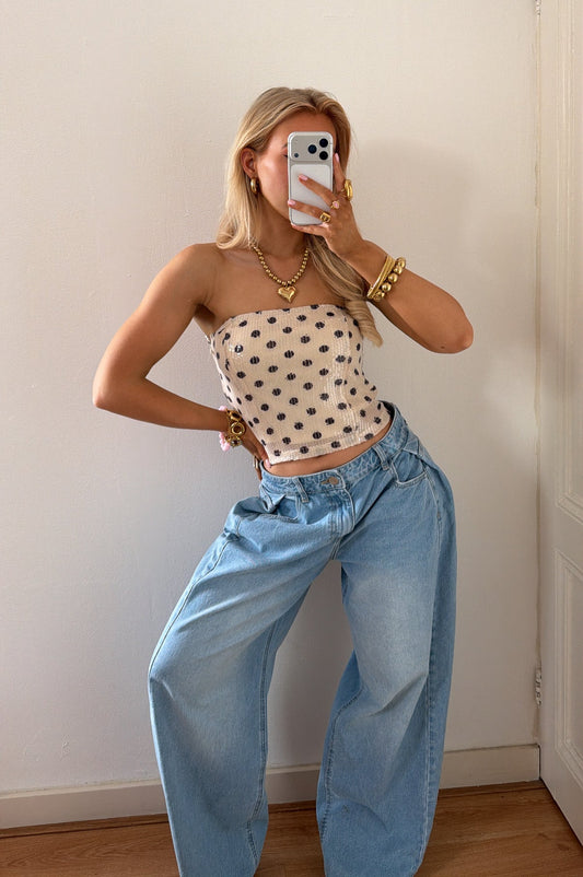 Dot pailletten top