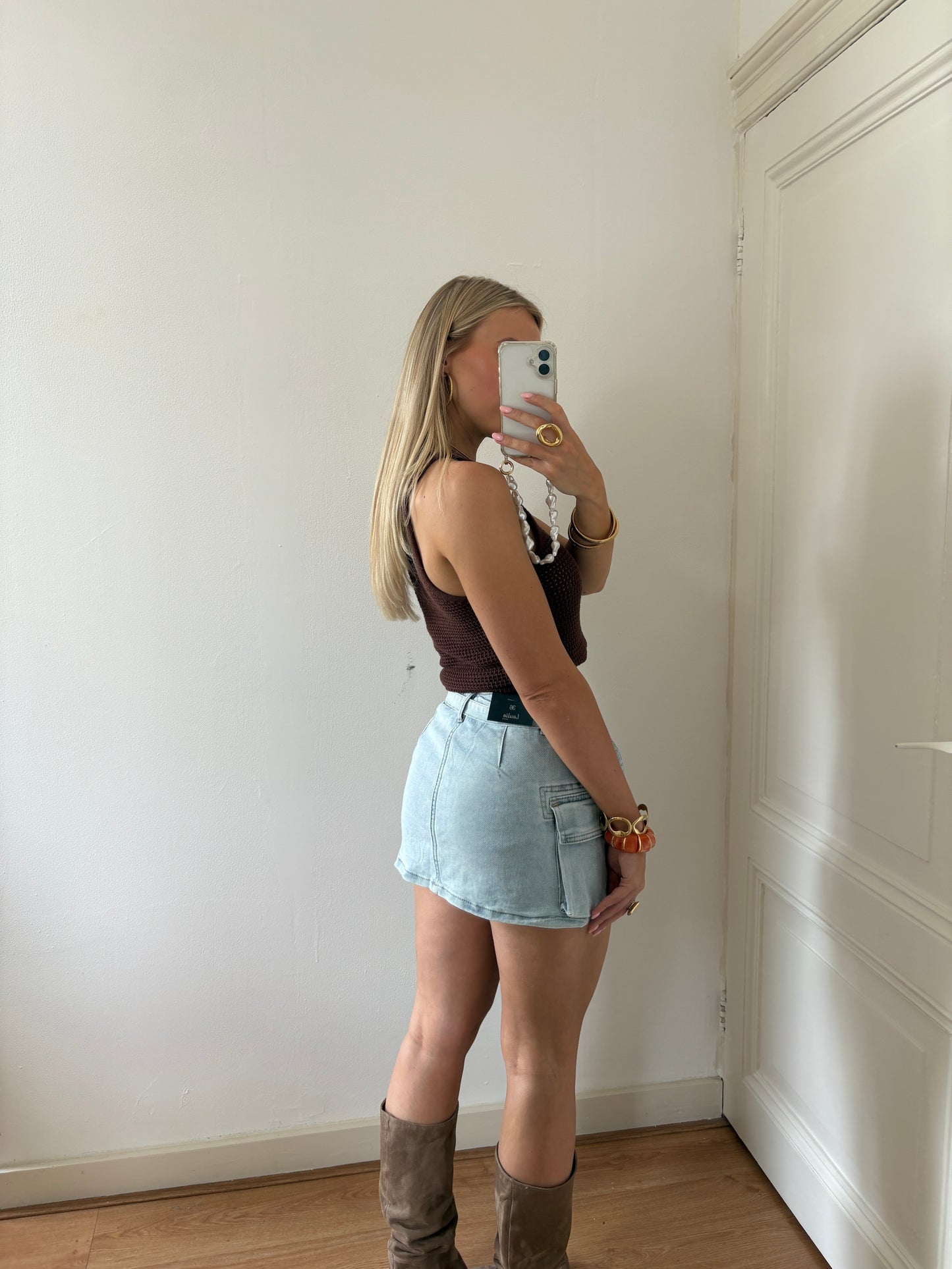Kylie denim skirt