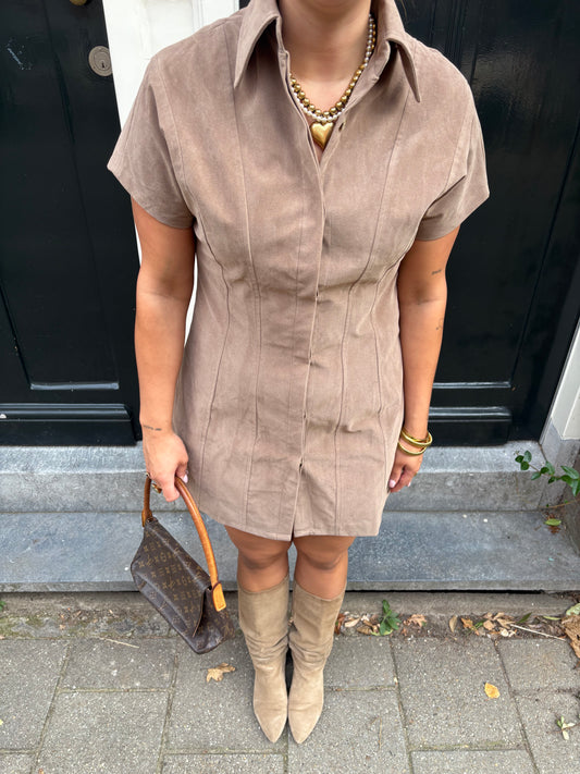 Tessa suede dress