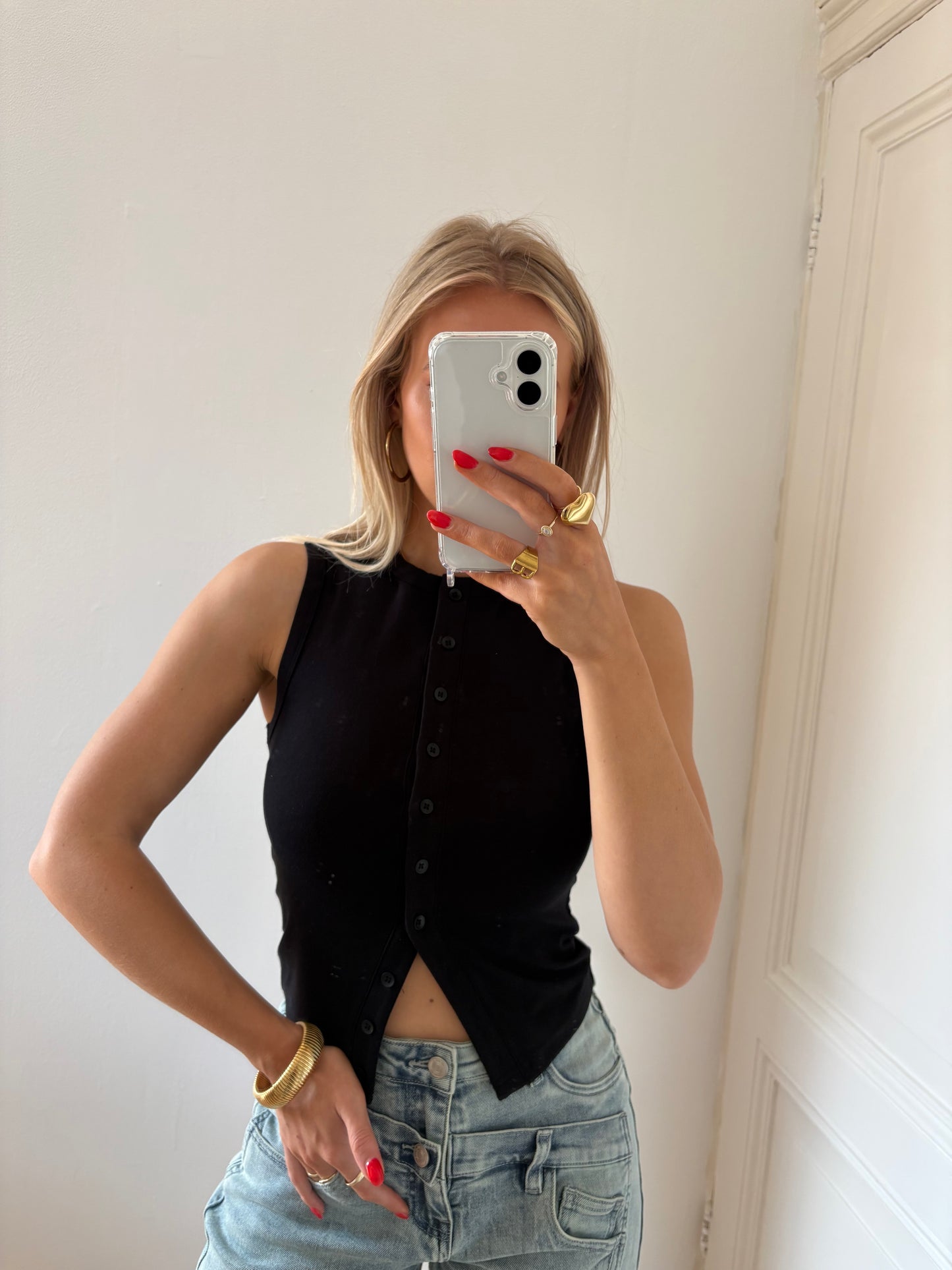 Perfect basic top zwart