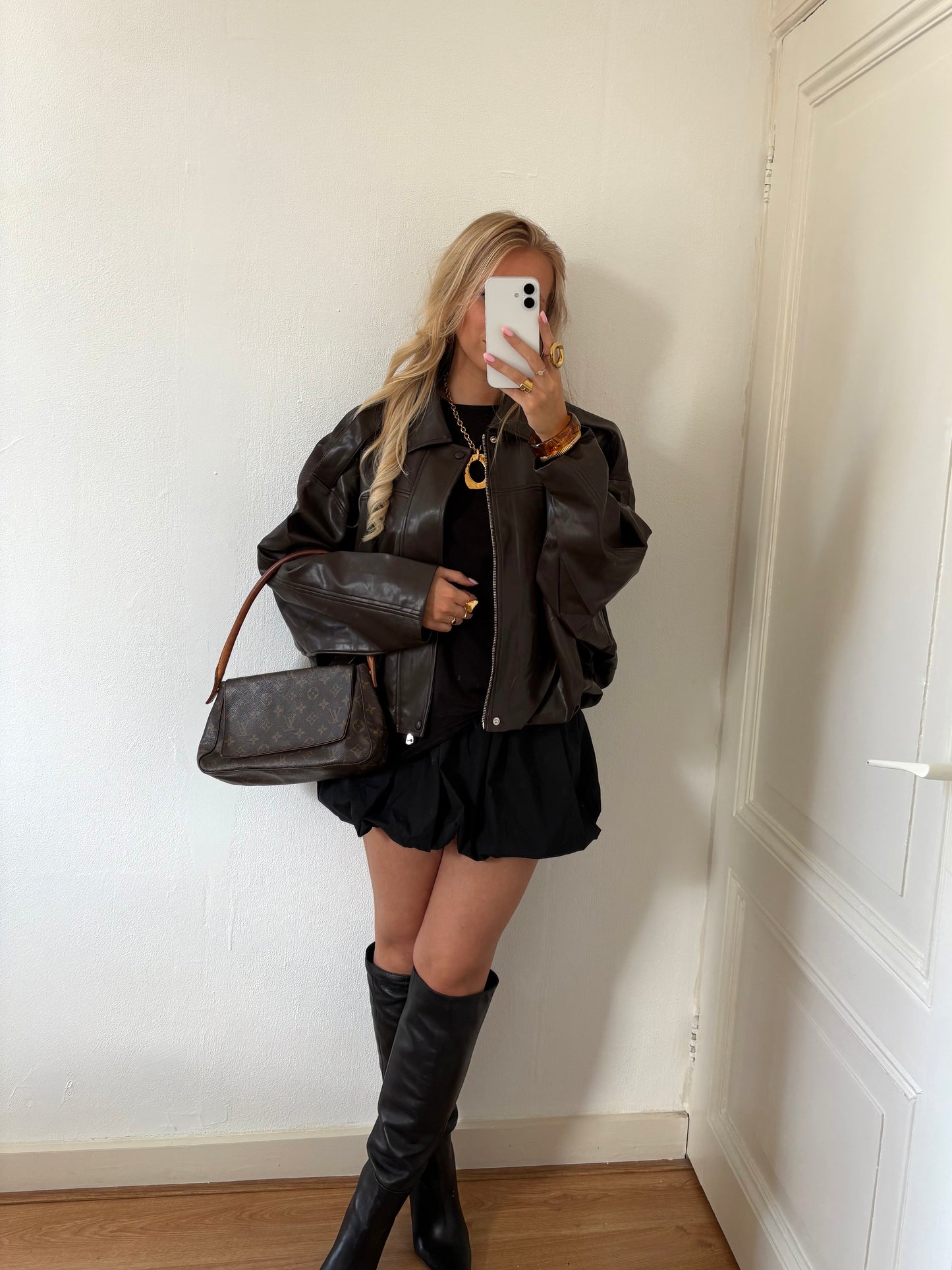 Nikki balloon skirt zwart