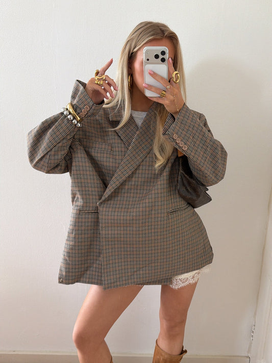 OVERSIZED BLAZER CHECKERED BRUIN