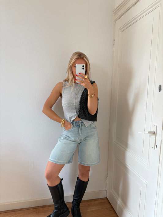 Perfect basic top grijs