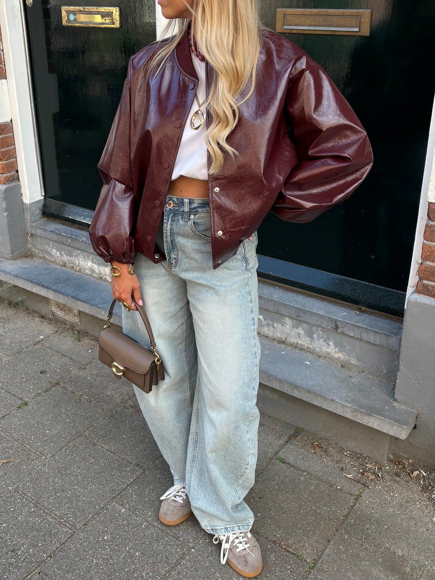 Britt bomberjack - burgundy