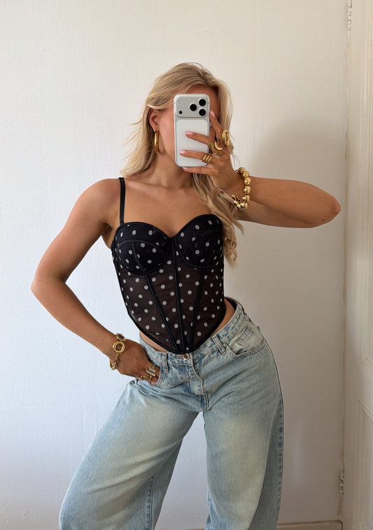 Dot corset top