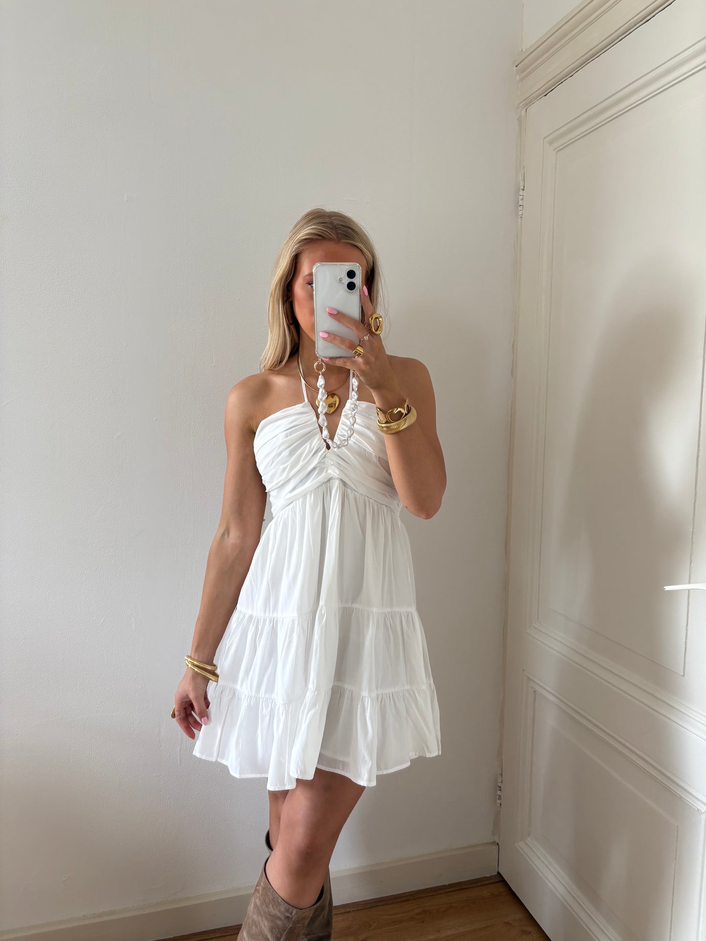 Sara dress - white