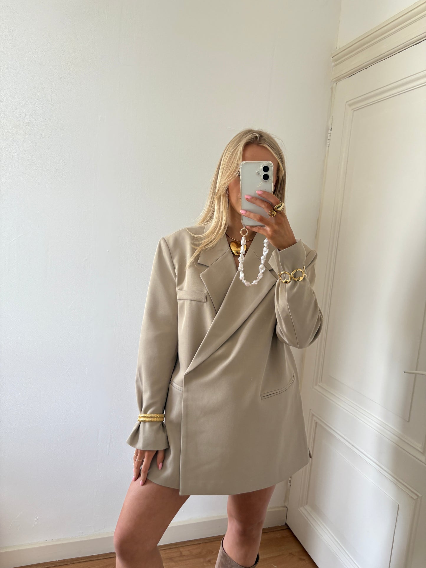 Sam oversized blazer beige