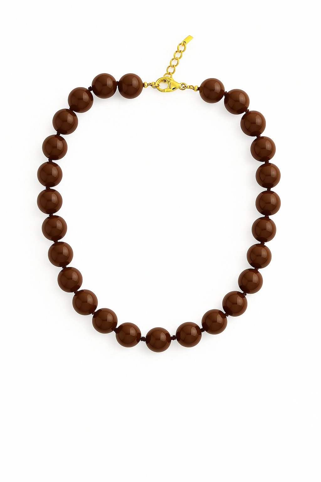 Pien kralen ketting bruin