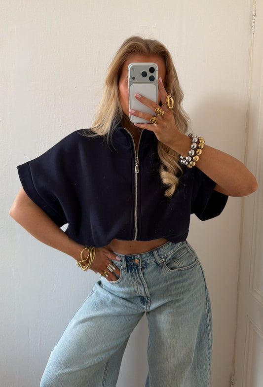 PRE-ORDER SPORTY ZIP TOP MARINE