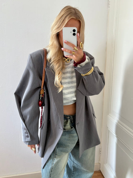 Bibi balloon blazer grijs