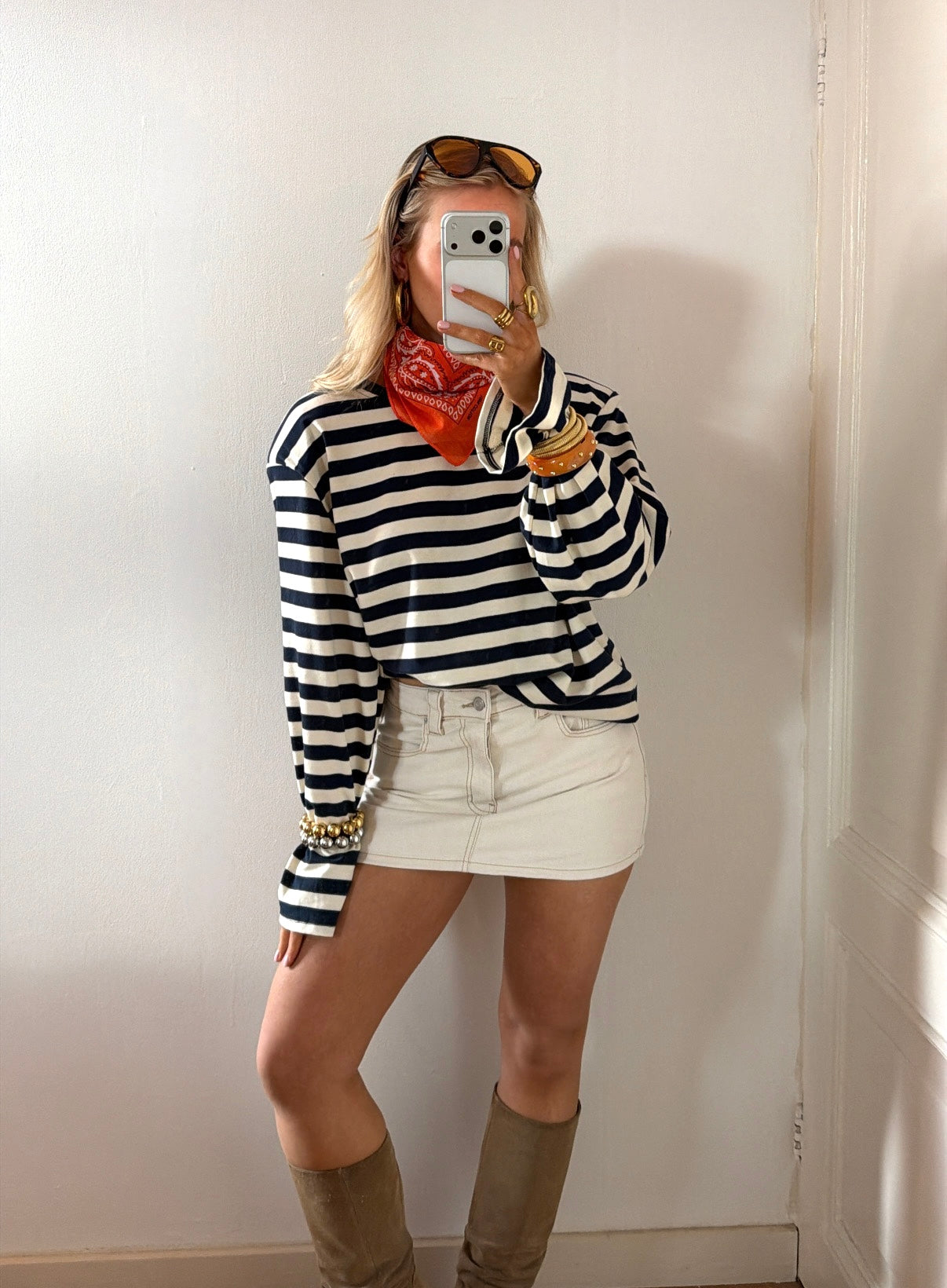 DENIM SKORT