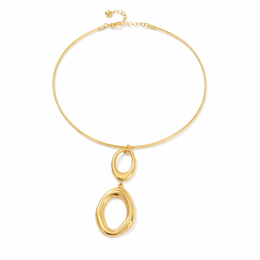 Oval choker ketting