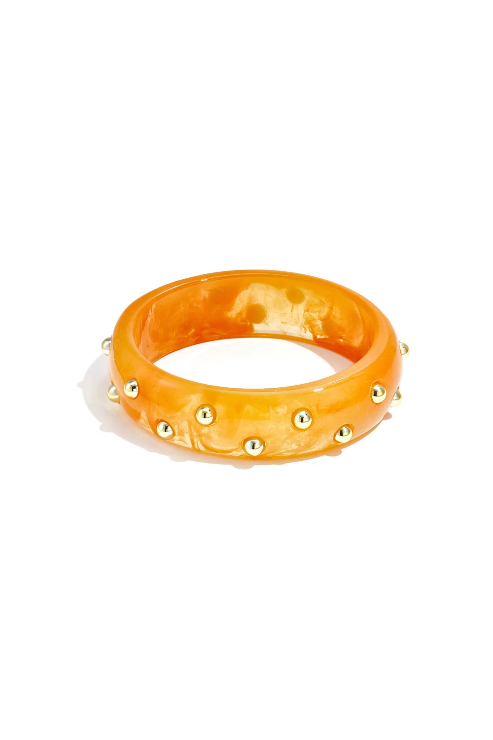 Studded bangle oranje