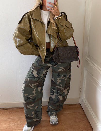 CAMO BALLOON JEANS