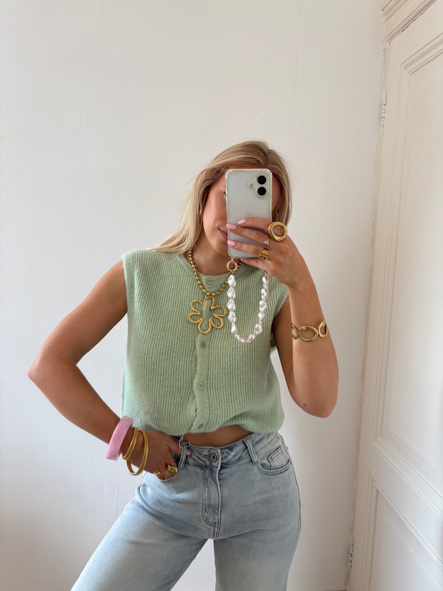 Statement flower ketting