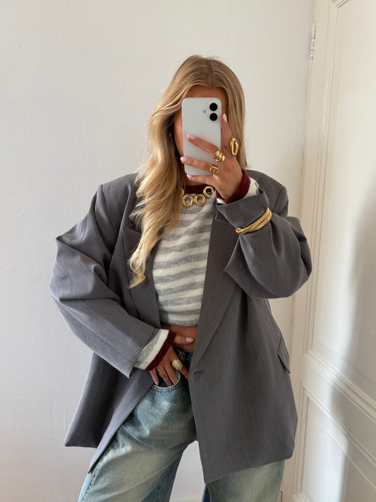 Bibi balloon blazer grijs