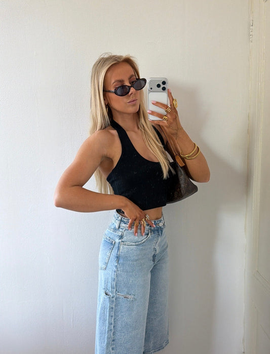 BOWIE HALTERTOP ZWART