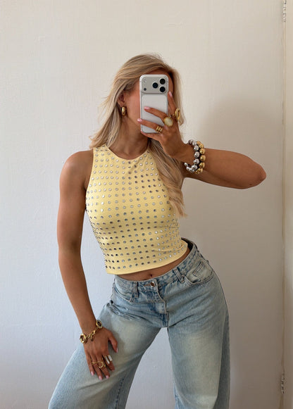 MIRROR MUSE TOP GEEL