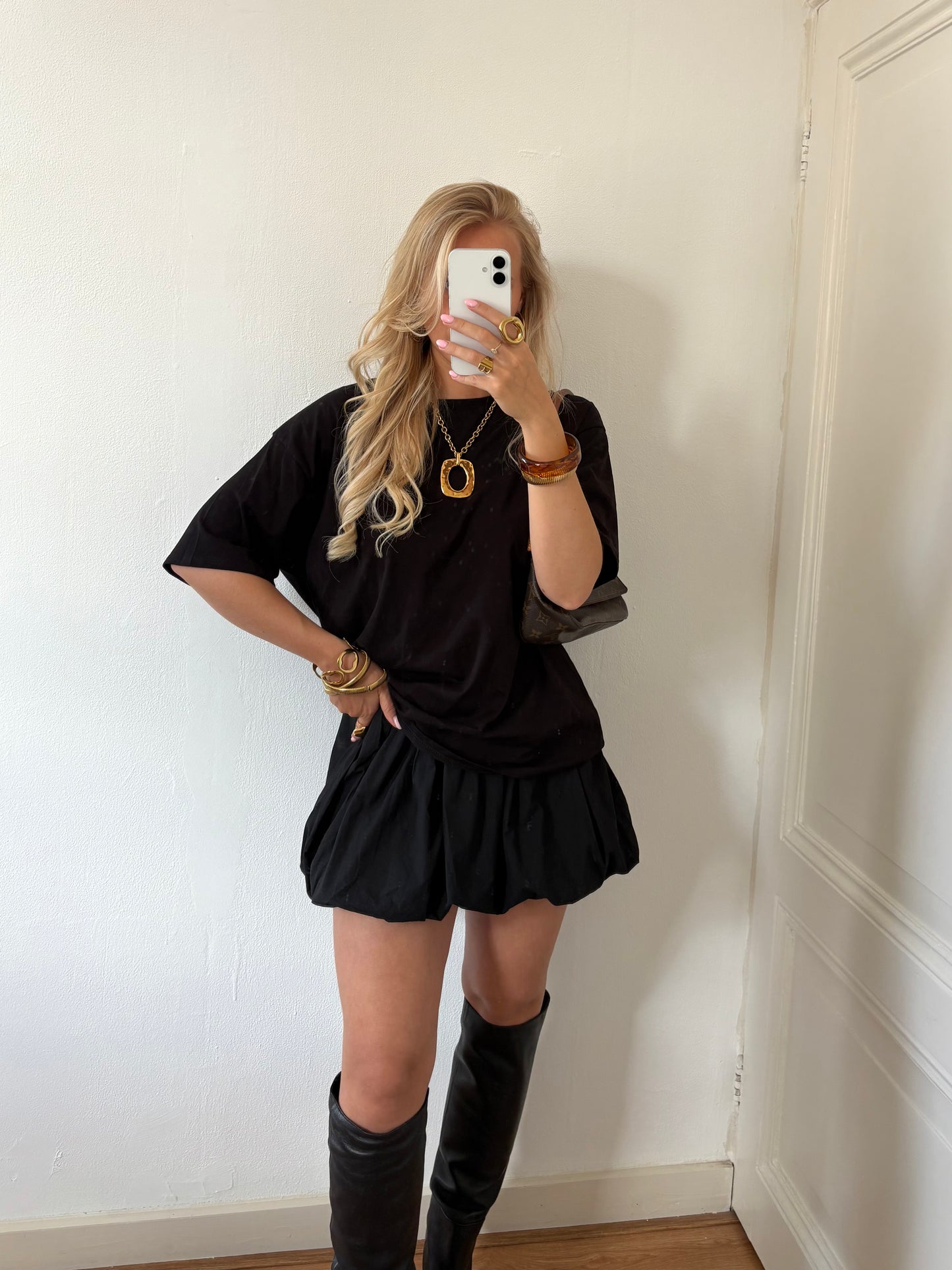 Nikki Balloon skirt - black