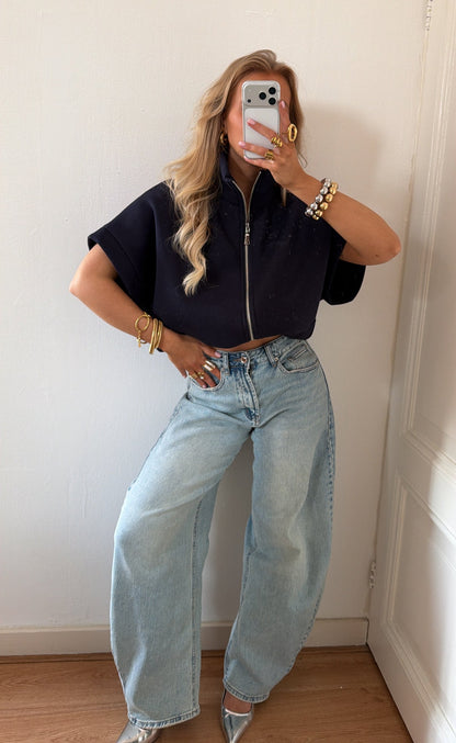 PRE-ORDER SPORTY ZIP TOP MARINE