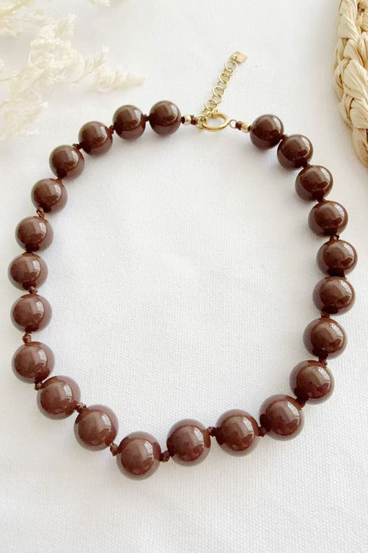 Pien kralen ketting - brown