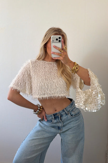 FURRY CROPPED TOP