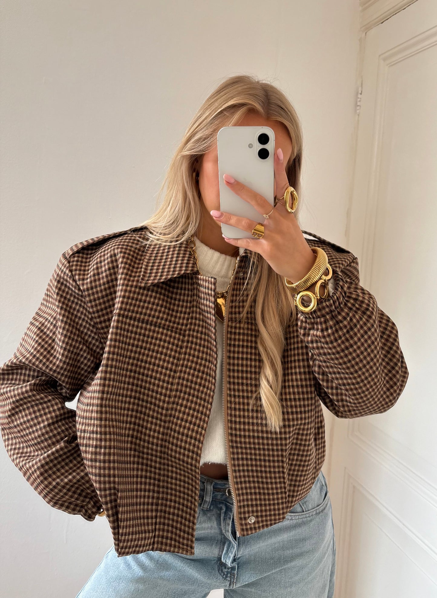 Roos checkered bomber