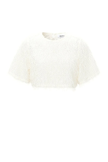 FURRY CROPPED TOP