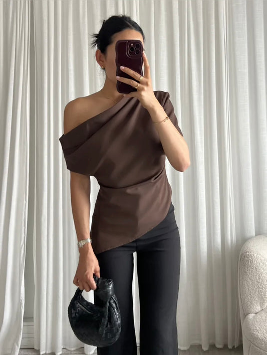 Iconic top - brown