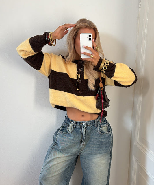 Pre-order Chloé knit bruin/geel