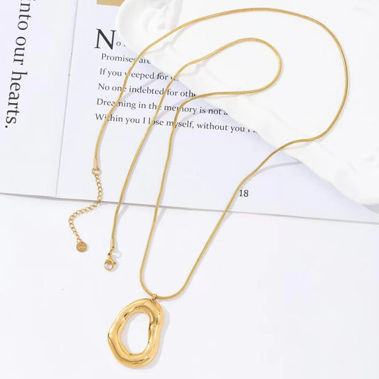Long circle ketting