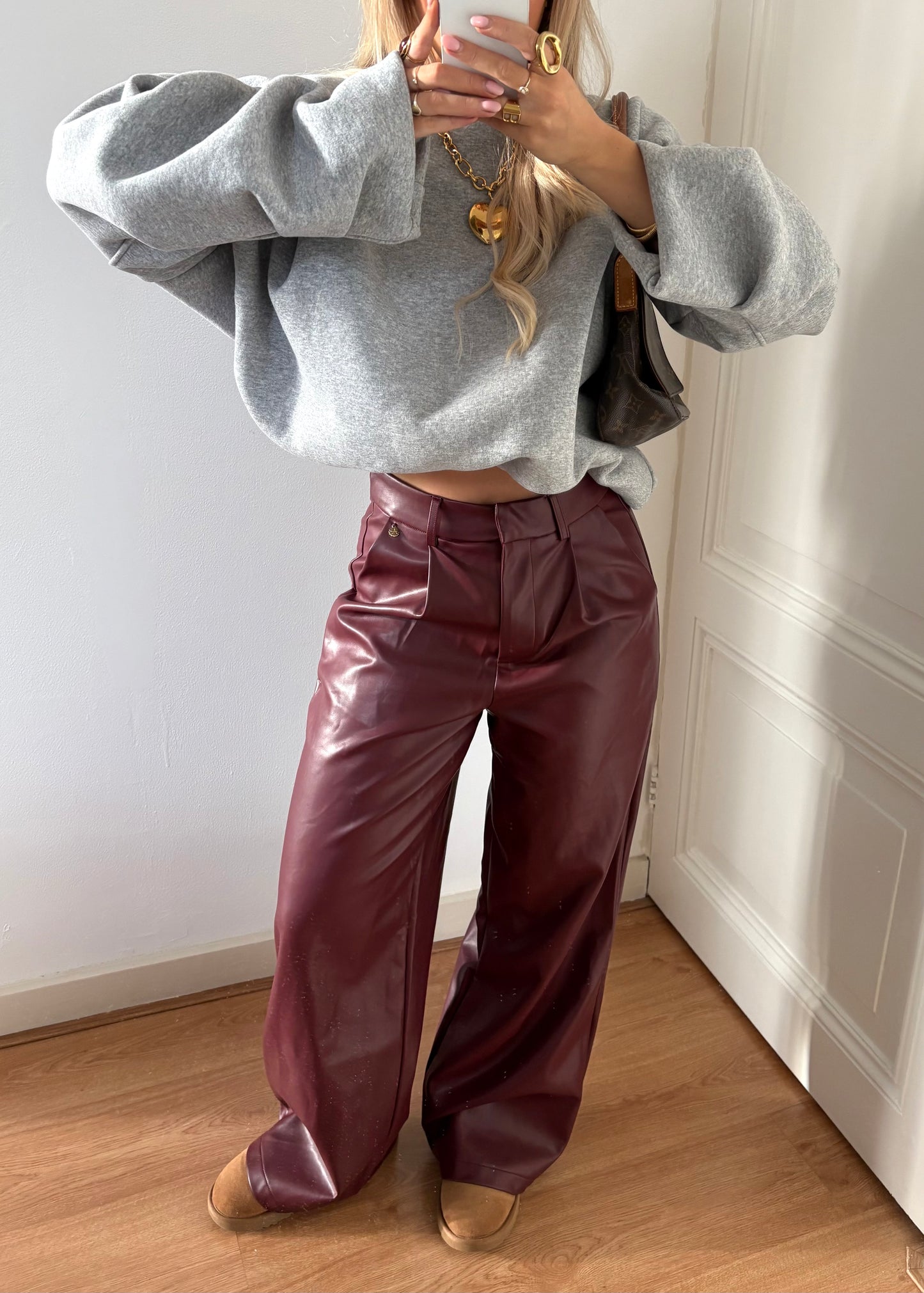 Pien PU pants rood