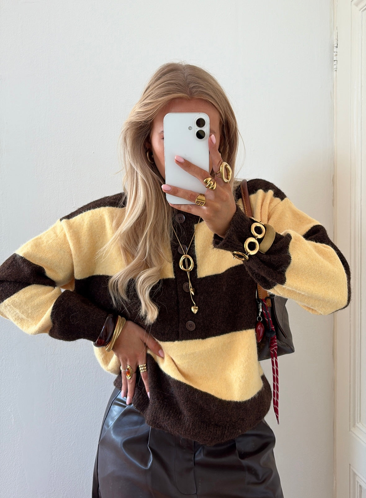 Chloé knit bruin/geel