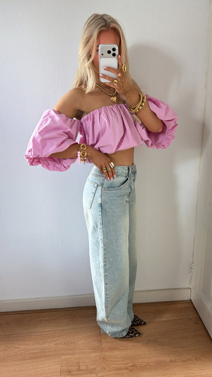 VINTAGE BALLOON JEANS LIGHT WASHED