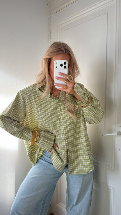 Chiara checkered blouse groen