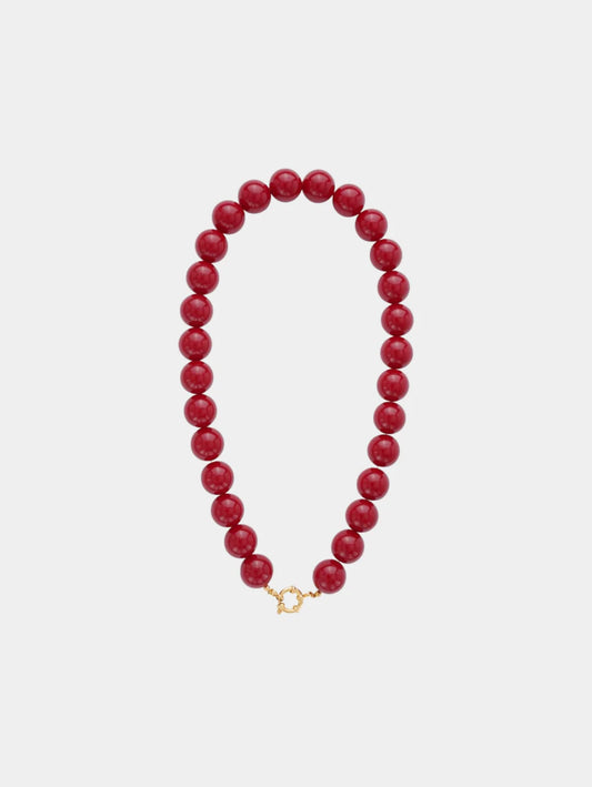 Pien kralen ketting - dark red