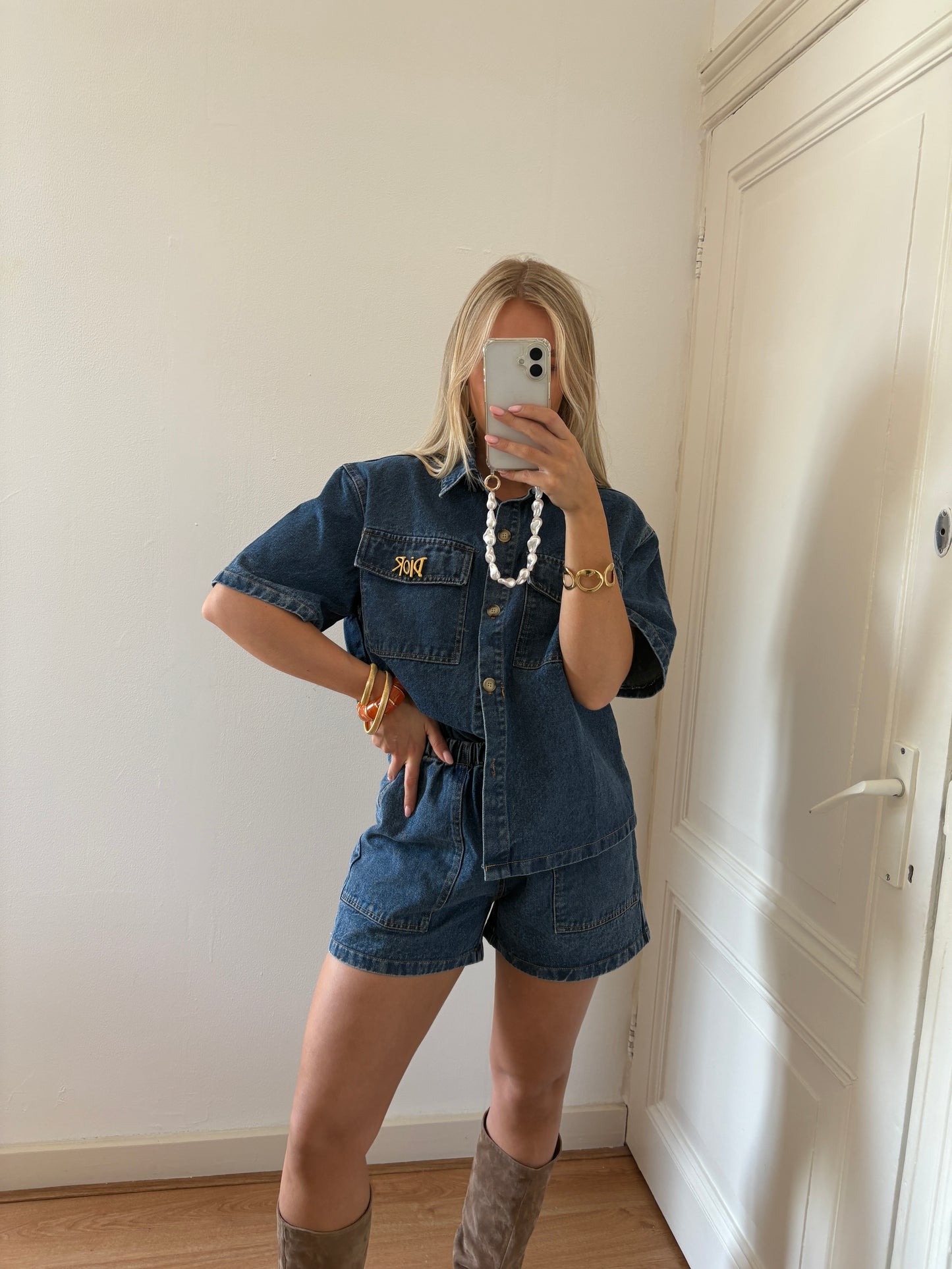 Denim blouse