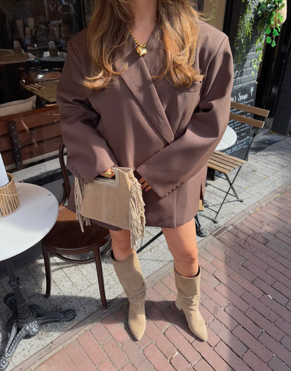 Carmen oversized blazer bruin