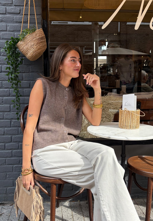 Knitted top - brown
