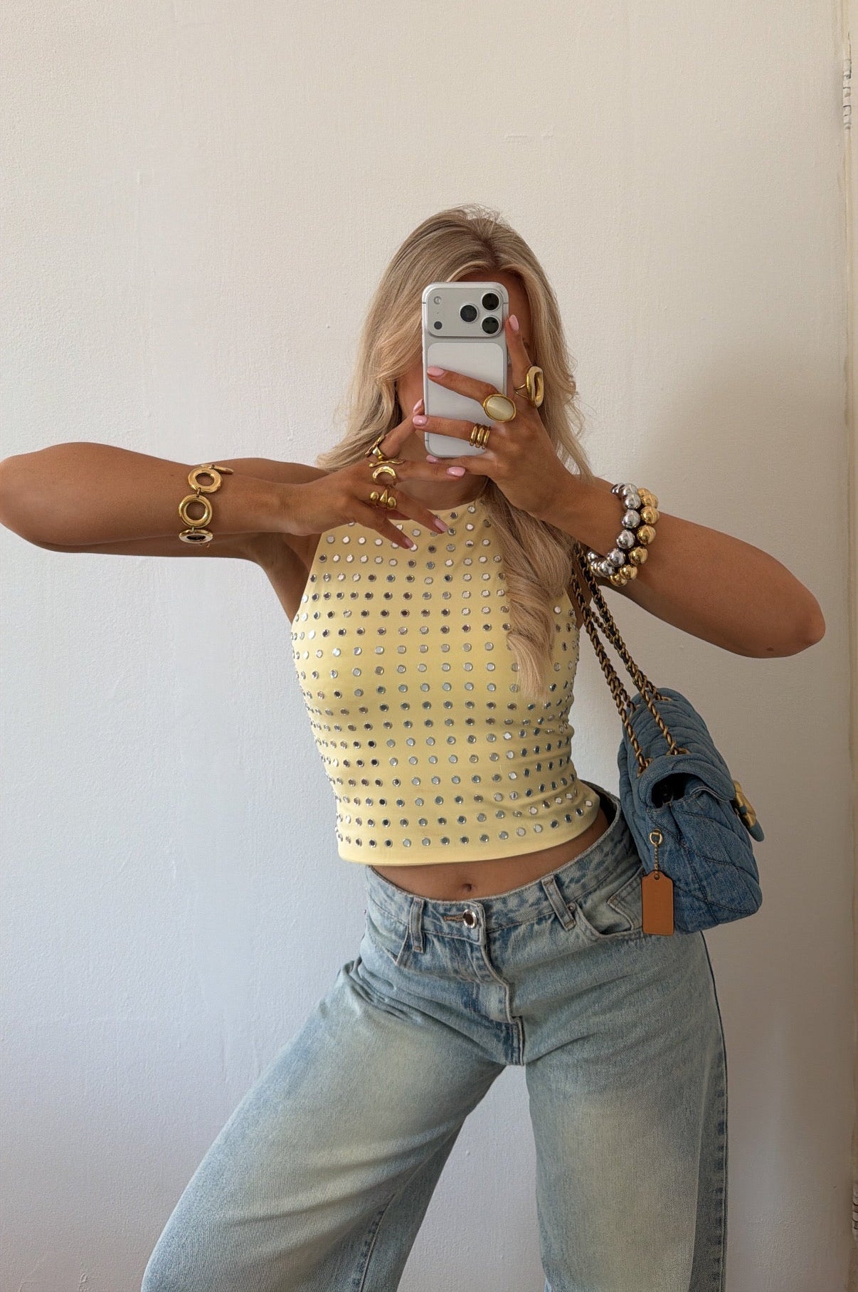 MIRROR MUSE TOP GEEL