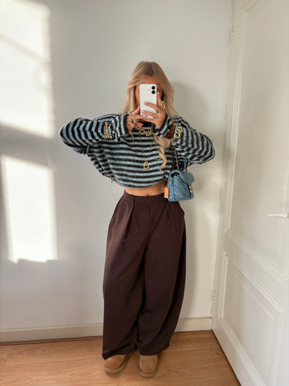 Billy balloon pantalon choco