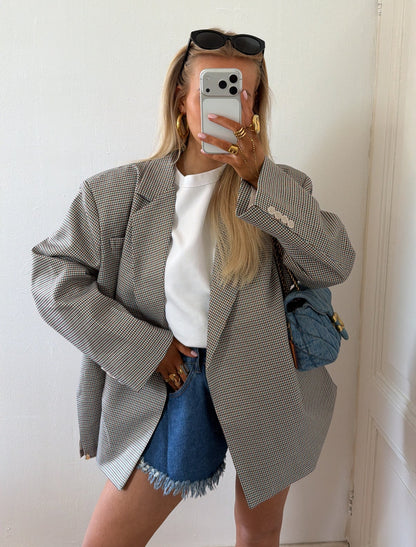 OVERSIZED BLAZER CHECKERED MULTICOLOR